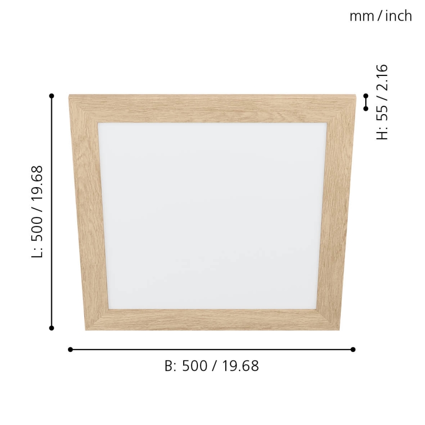 Eglo - LED Laevalgusti LED/20W/230V 500x500 mm