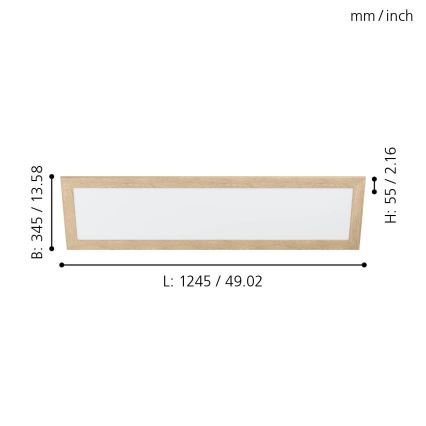 Eglo - LED Laevalgusti LED/32W/230V 345x1245 mm