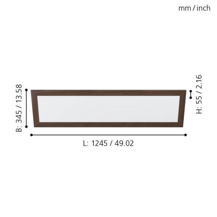 Eglo - LED Laevalgusti LED/32W/230V 345x1245 mm