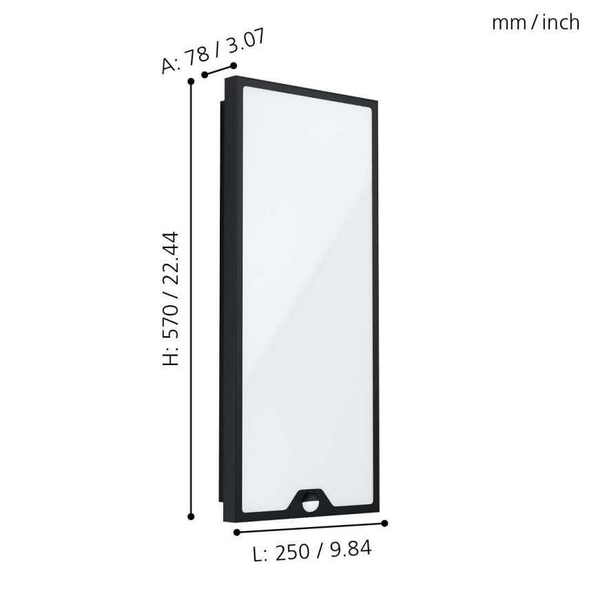 Eglo 99522 - LED Välivalgusti anduriga CASAZZA LED/18,5W/230V IP44