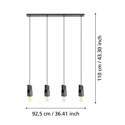 Eglo - Lühter 4xE27/40W/230V