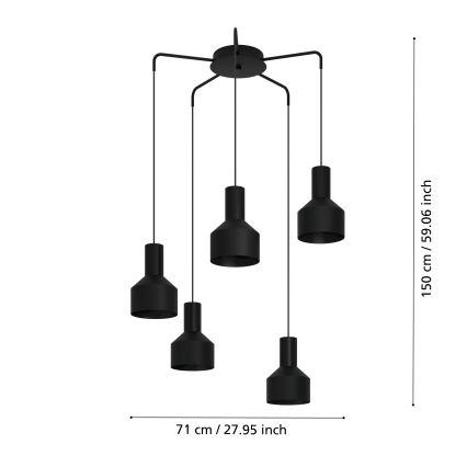 Eglo - Lühter 5xE27/40W/230V