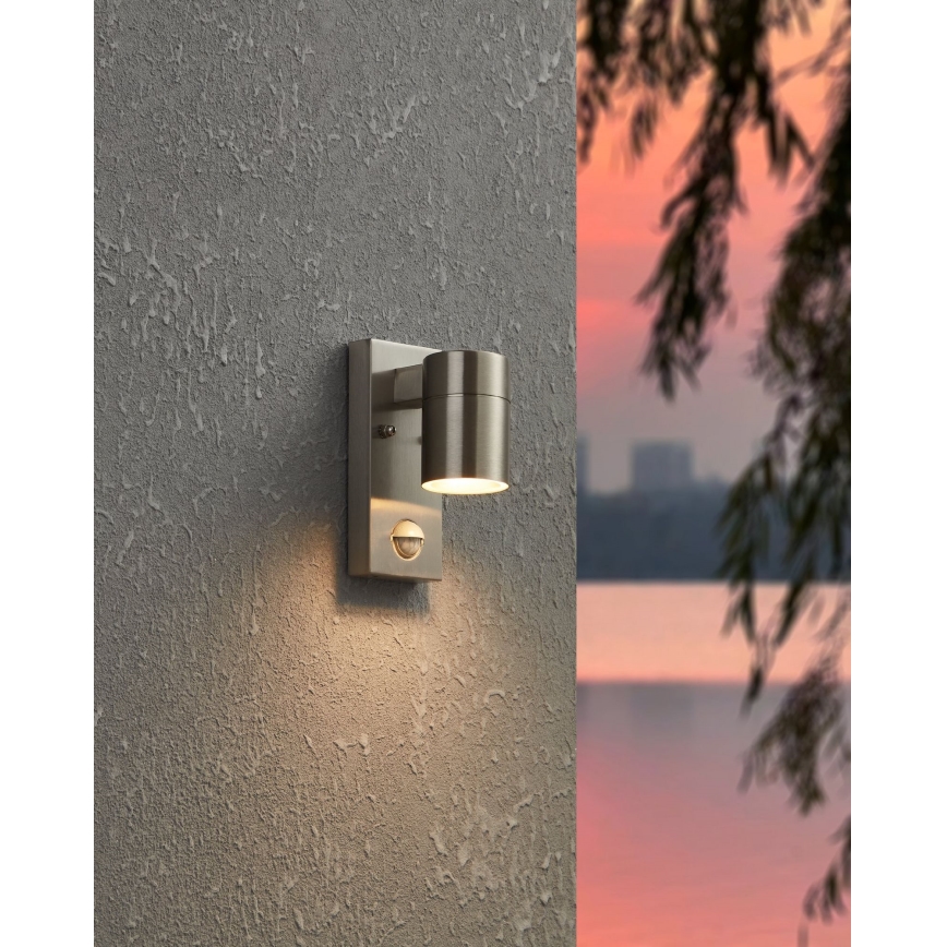 Eglo 99569 - LED Väli seinavalgusti anduriga RIGA 1xGU10/3W/230V IP44
