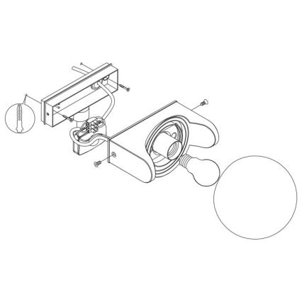 Eglo 99573 - Väli seinavalgusti anduriga RUBIO 1xE27/15W/230V IP44