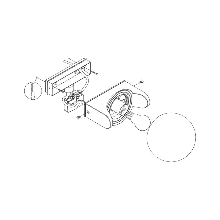 Eglo 99573 - Väli seinavalgusti anduriga RUBIO 1xE27/15W/230V IP44