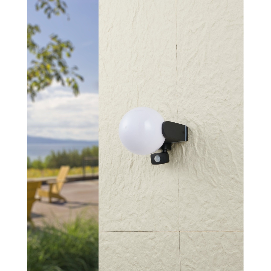 Eglo 99573 - Välisseinavalgusti anduriga RUBIO 1xE27/15W/230V IP44