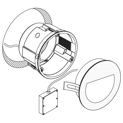 Eglo 99576 - LED Väli süvistatav valgusti ARACENA LED/2,5W/230V IP65 must