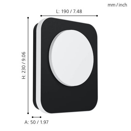 Eglo 99583 - LED Väli seinavalgusti MADRIZ LED/9W/230V IP44