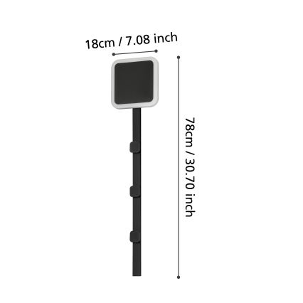 Eglo - LED Seinanagi valgustiga LED/7,8W/230V