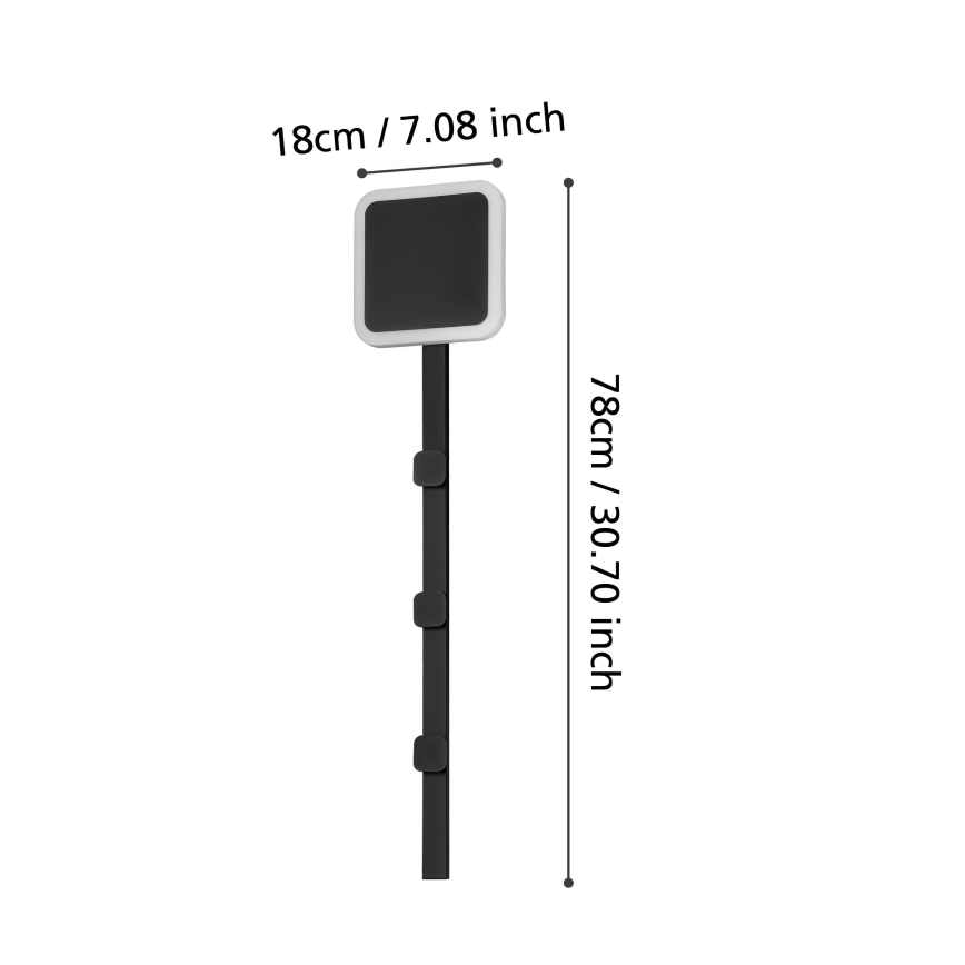 Eglo - LED Seinanagi valgustiga LED/7,8W/230V