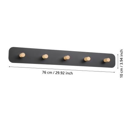 Eglo - LED Seinanagi valgustiga LED/18W/230V