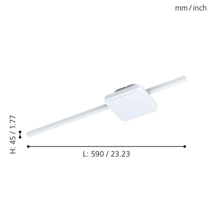 Eglo - LED Laevalgusti 1xLED/6,3W/230V + 1xLED/5,4W