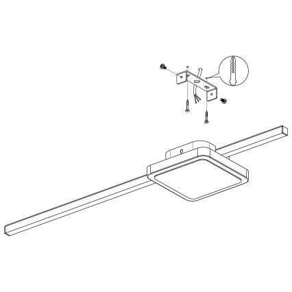 Eglo - LED Laevalgusti 1xLED/6,3W/230V + 1xLED/5,4W