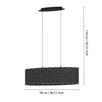 Eglo - Lühter 2xE27/40W/230V
