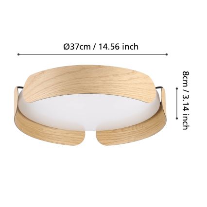 Eglo - LED laelamp LED/20W/230V, läbimõõt 37 cm, beež