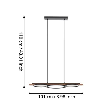 Eglo - LED Hämardatav lühter LED/40,5W/230V