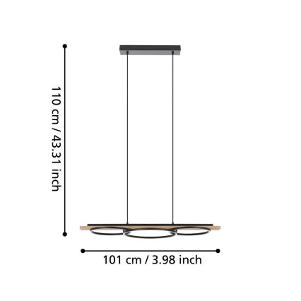 Eglo - LED Hämardatav lühter LED/40,5W/230V