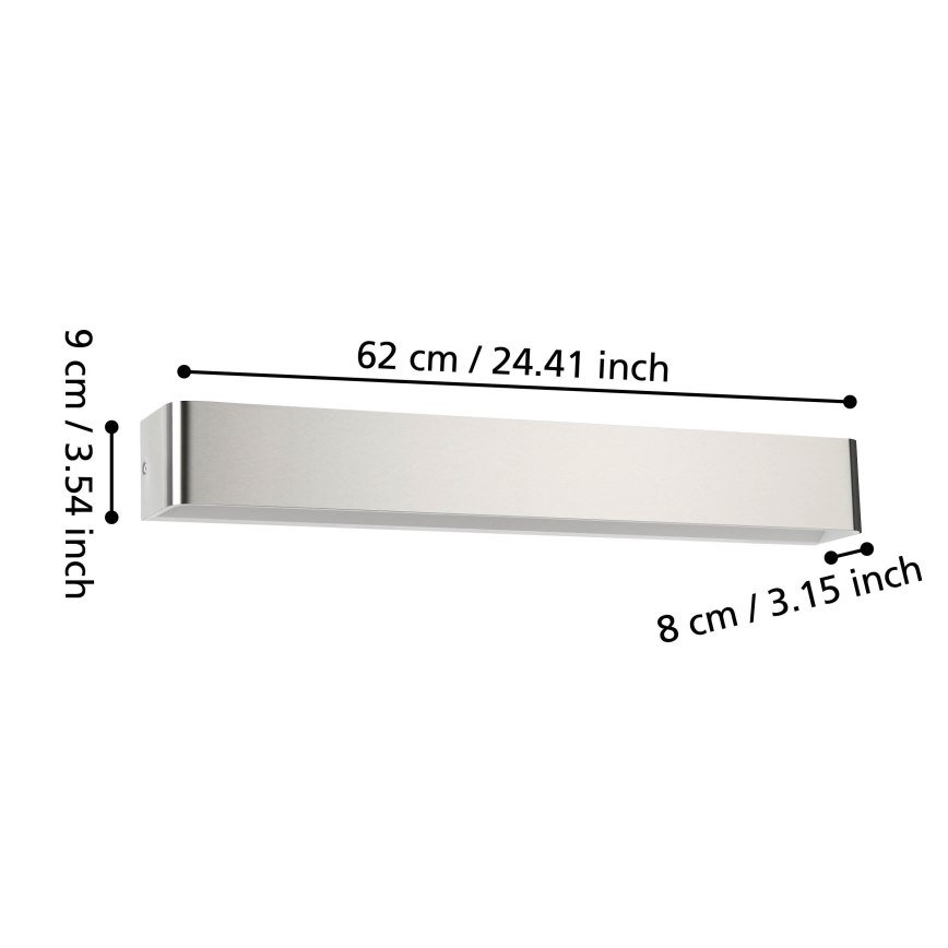 Eglo - LED Seinavalgusti vannituppa LED/26,5W/230V 3000K IP44 matt kroom