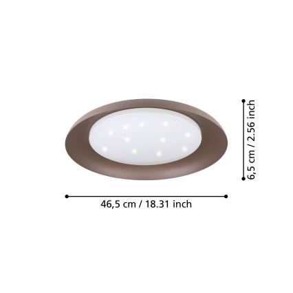Eglo 99704 - LED laelamp PENJAMO LED/17,1W/230V pruun