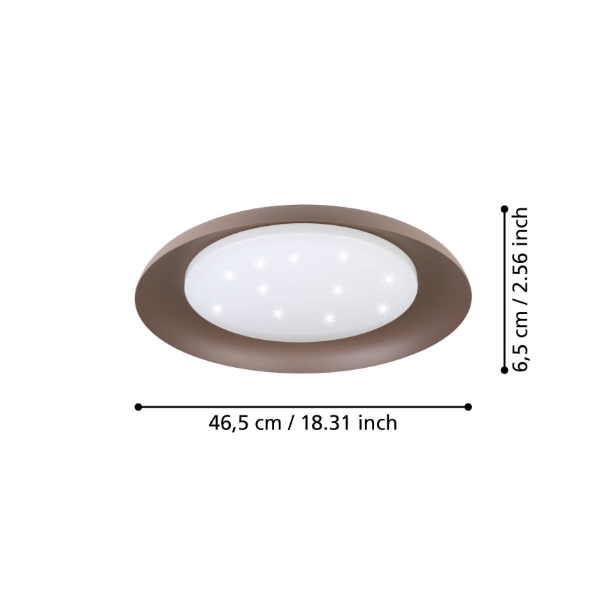 Eglo 99704 - LED laelamp PENJAMO LED/17,1W/230V pruun