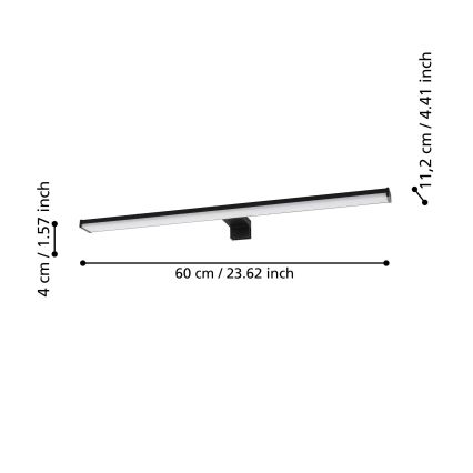 Eglo - LED Peeglivalgustus vannituppa LED/11W/230V 4000K 60 cm IP44