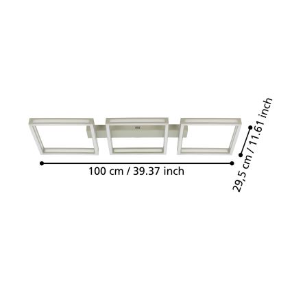 Eglo - LED Laevalgusti 3xLED/11,2W/230V matt kroom