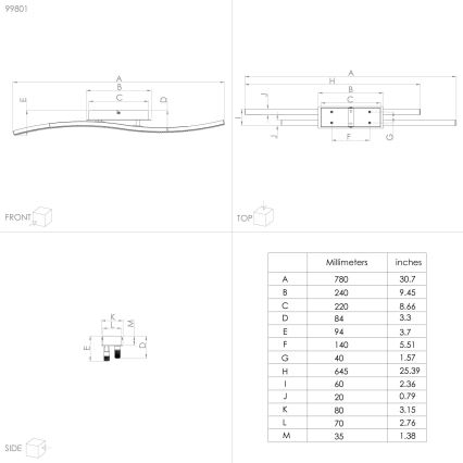 Eglo - LED Laevalgusti LED/21,5W/230V