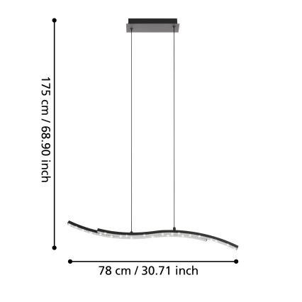 Eglo - LED Lühter LED/21,5W/230V