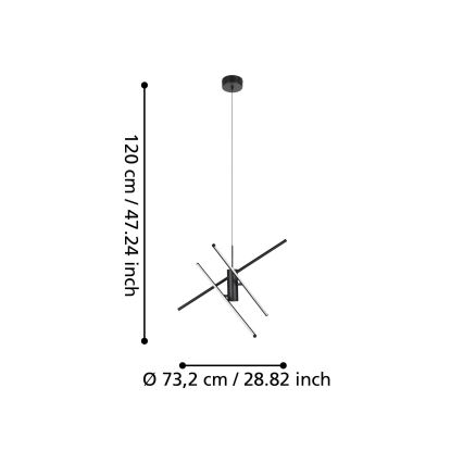 Eglo - LED Hämardatav lühter LED/29W/230V