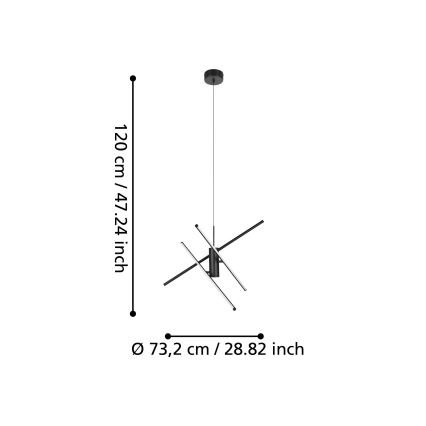 Eglo - LED Hämardatav lühter LED/29W/230V