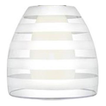 Eglo - Asendusklaas lühtrile FARGO d. 20,5 cm välimine/triibud