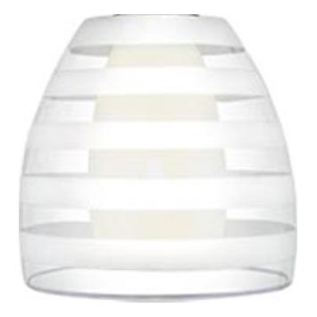 Eglo - Asendusklaas lühtrile FARGO d. 20,5 cm välimine/triibud