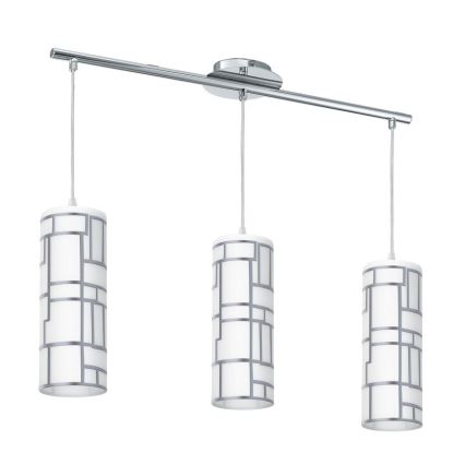Eglo - Asendusklaas lühtrile ja lamp BAYMAN valge/läikiv kroom