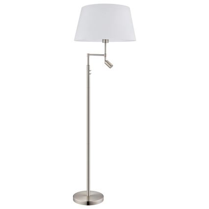 Eglo/Edi Valgustus - LED Põrandalamp SANTANDER 1xE27/11W/230V + LED/2,3W matt kroom