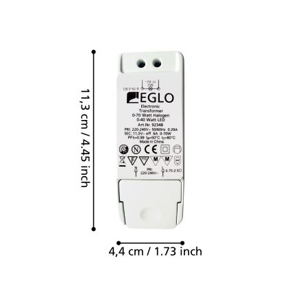 Eglo - Elektritrafo 70W/230V/11.5V AC