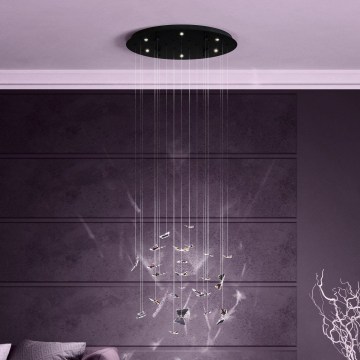 Eglo - Hämardatav LED-lühter kaablil 6xLED/4,2W/230V must/läbipaistev