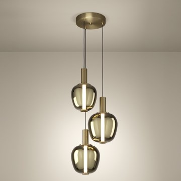 Eglo - hämardatav LED-lühter LED/5W/230V + 2xLED/6,5W + 3xLED/1,6W kuldne