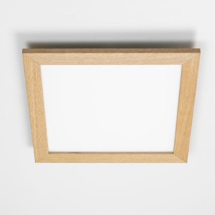 Eglo - LED RGB hämardatav pinnapealne paneel SALOBRENA-C WOOD LED/40W/230V 2700-6500K 49,5x49,5 cm pruun + kaugjuhtimispult