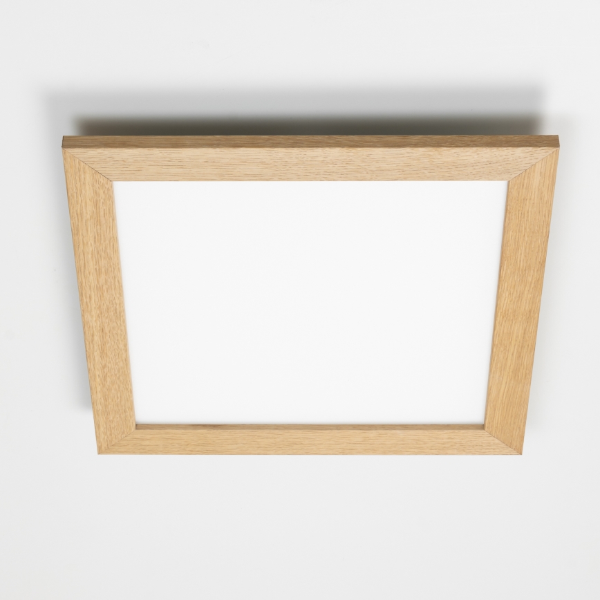 Eglo - LED RGB hämardatav pinnapealne paneel SALOBRENA-C WOOD LED/40W/230V 2700-6500K 49,5x49,5 cm pruun + kaugjuhtimispult