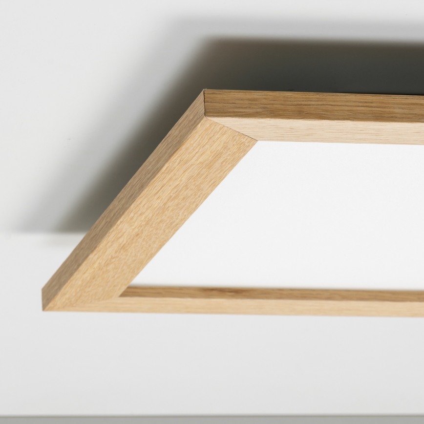 Eglo - LED RGB hämardatav pinnapealne paneel SALOBRENA-C WOOD LED/40W/230V 2700-6500K 49,5x49,5 cm pruun + kaugjuhtimispult