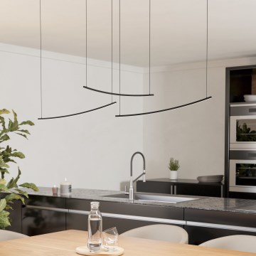 Eglo - hämardatav LED-ripatslühter kaabliga LED/22W/230V 2700/4000/6500K must
