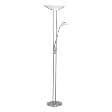 EGLO - Hämardatav põrandalamp BAYA 1xR7s/230W+1xG9/33W matt kroom