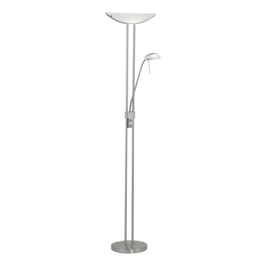 EGLO - Hämardatav põrandalamp BAYA 1xR7s/230W+1xG9/33W matt kroom