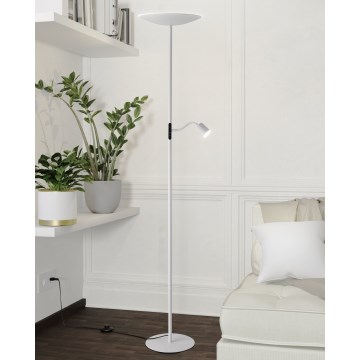 Eglo - Hämardatav põrandalamp LED/26,5W/230V + LED/4W valge