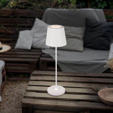 Eglo - hämardatav, välistingimustes kasutatav laetav laualamp LED/3,8W/5V 2400/3000/4000K 2000 mAh IP44 valge