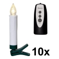 Eglo -Komplekt 10x LED Valgustust jõulupuule 1xLED/0,06W/1xAA IP44 + pult