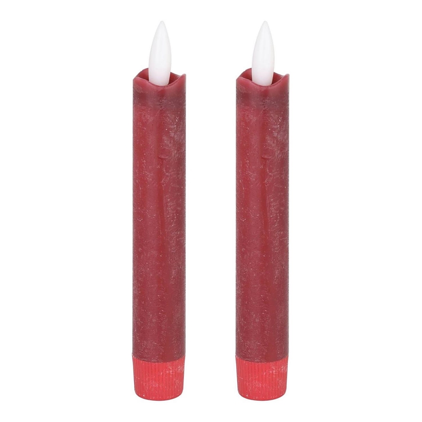 Eglo - KOMPLEKT 2X LED Küünal LED/1xAAA 15 cm punane