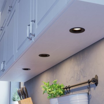 Eglo - komplekt 3 hämardatavat süvistatavat LED-laevalgustit LED/4,8W/230V, läbimõõt 8,8 cm, must