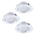 Eglo - KOMPLEKT 3x hämardatavat sissepandavat LED-laevalgustit PINEDA LED/5,5W/230V