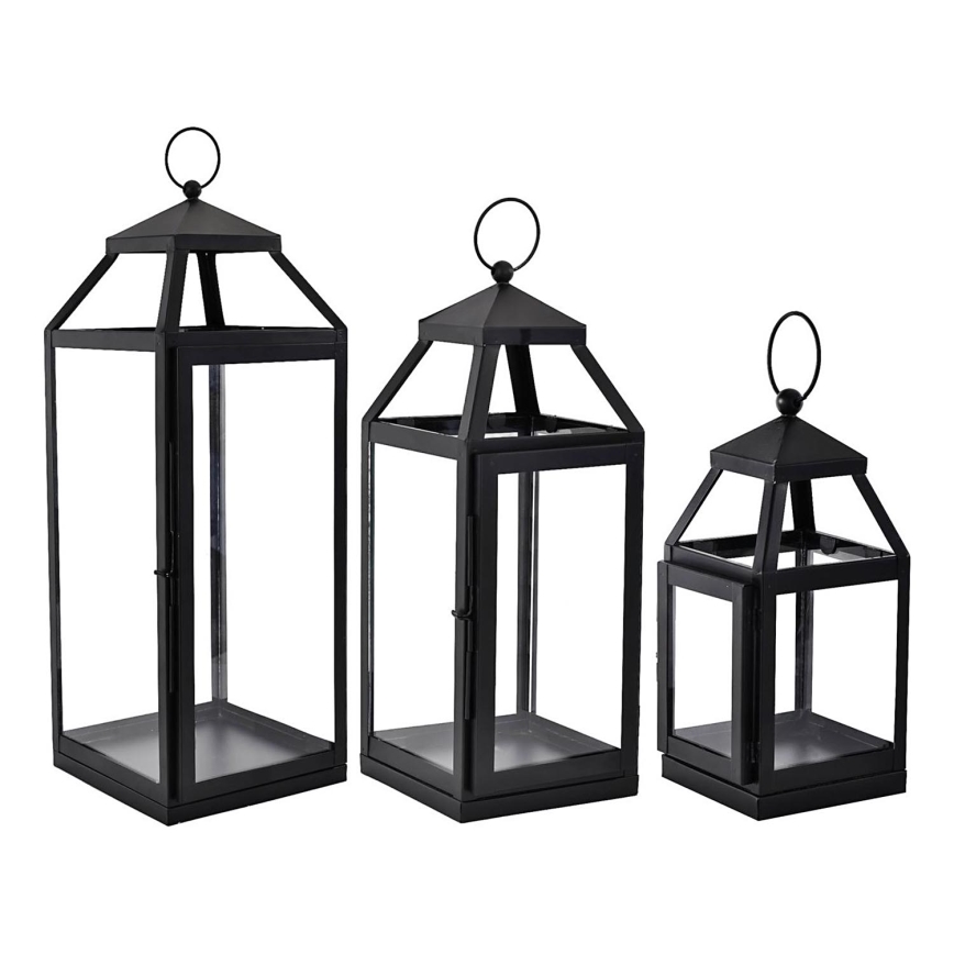 Eglo - KOMPLEKT 3x Lantern 56/41/25 cm must